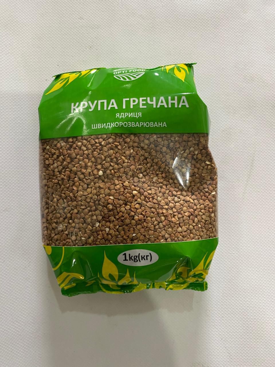 Крупа гречана ядриця швидкорозварювана OPTI FOOD, 1 кг